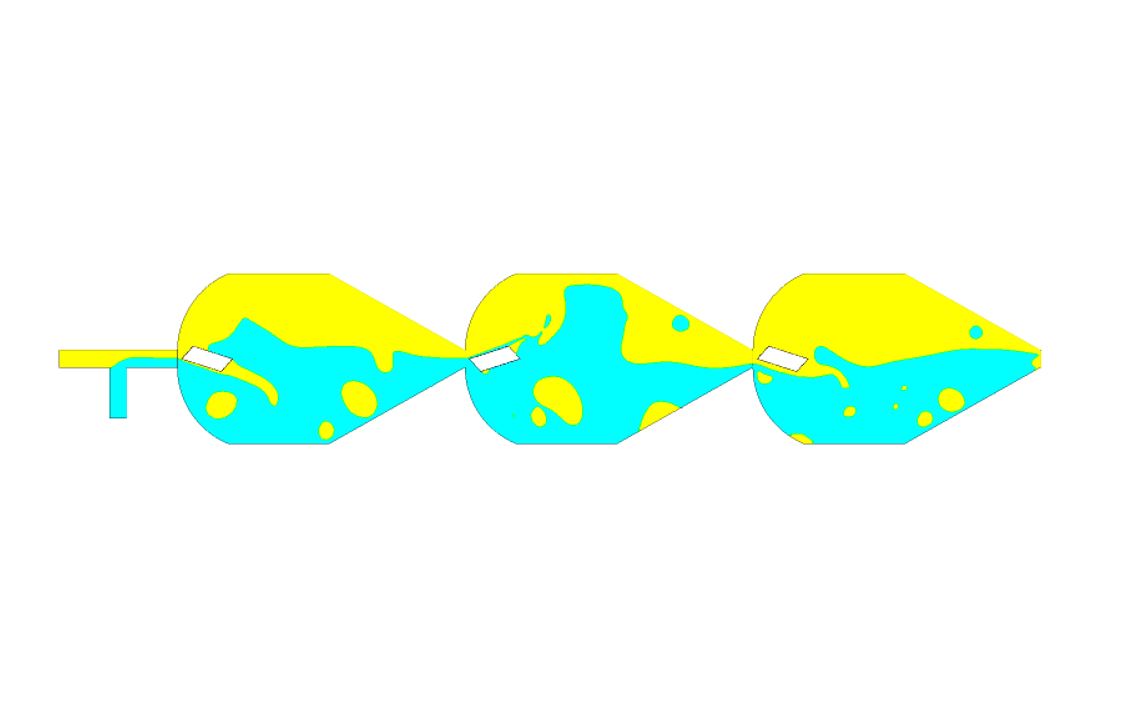 Two-phase flow simulation in a microreactor